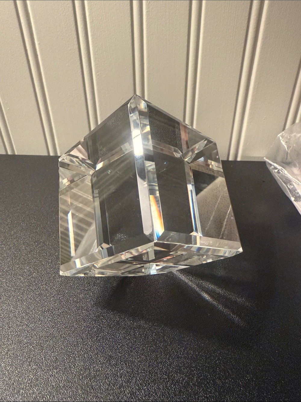 Orrefors Kosta Boda Clear Crystal iconic award paperweight
